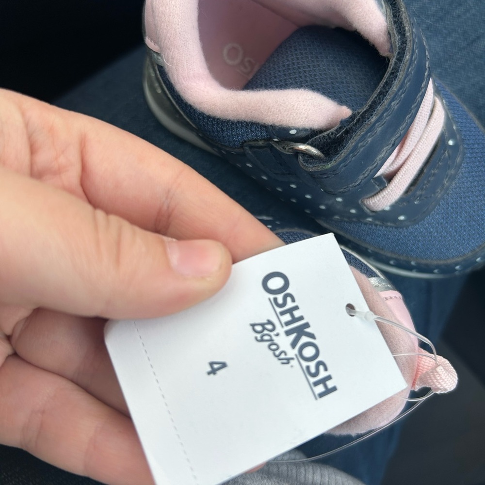 OshKosh B'gosh Navy and Light Pink Toddler Sneakers
